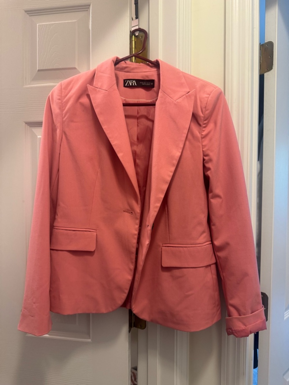 Zara Coral Pink Tailored Blazer